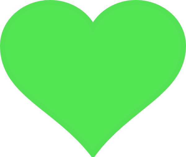 Hit That Green Heart - Green Heart Clipart (600x507)