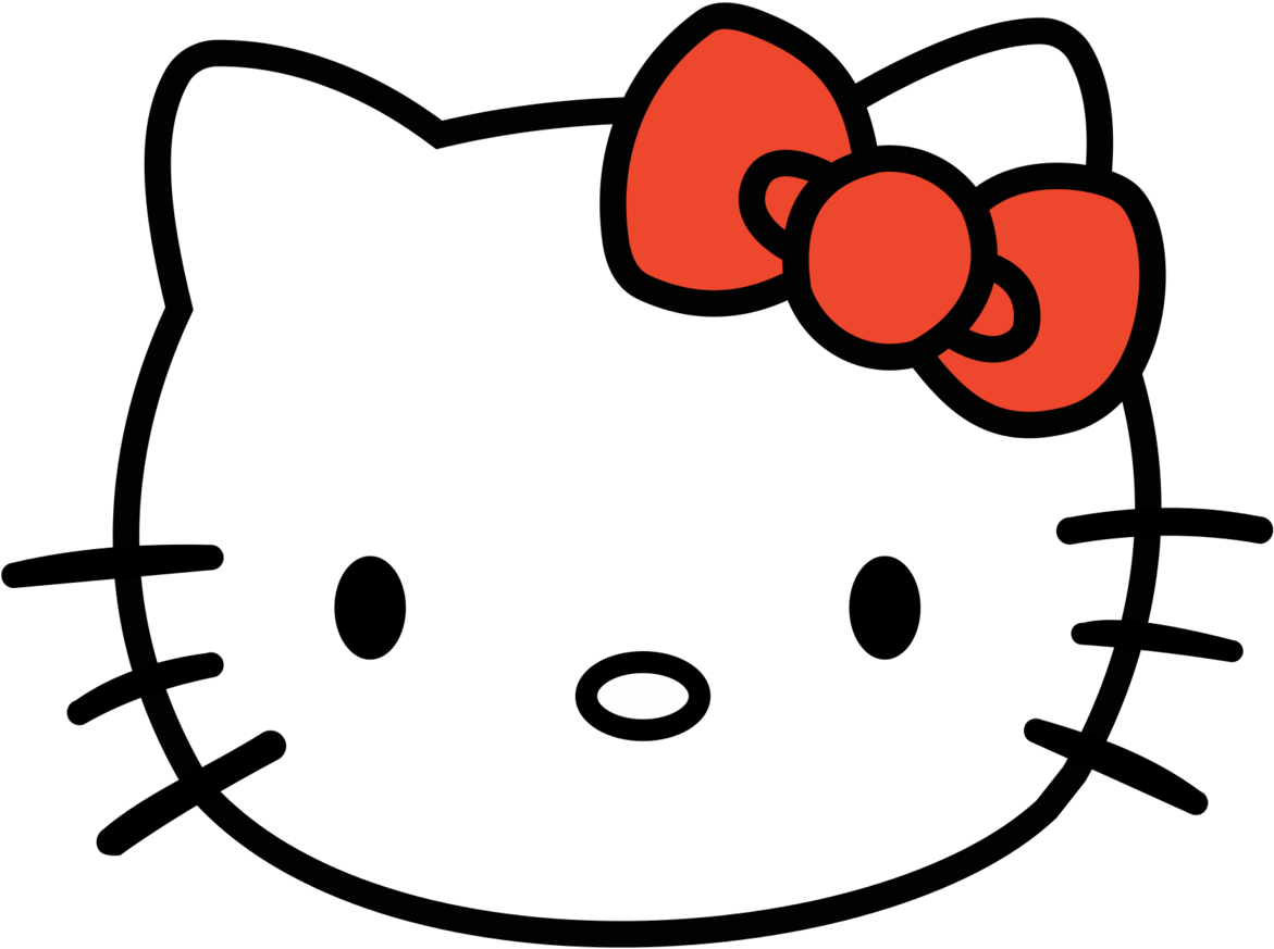 Hello Kitty - Hello Kitty Face Png (1191x896)