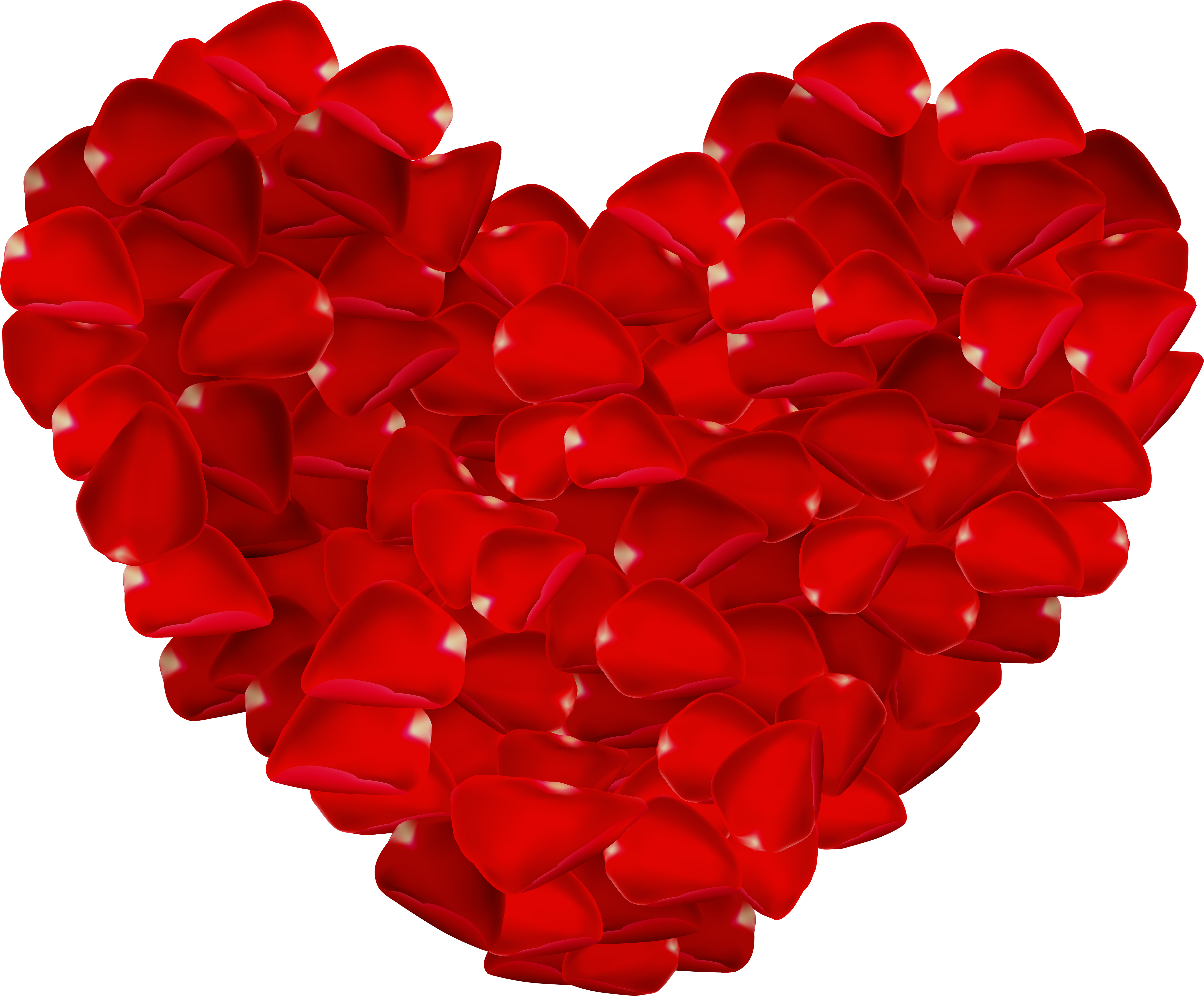 Rose Petals Heart Png Clipart Image - Happy Valentines Day To Me (5000x4134)