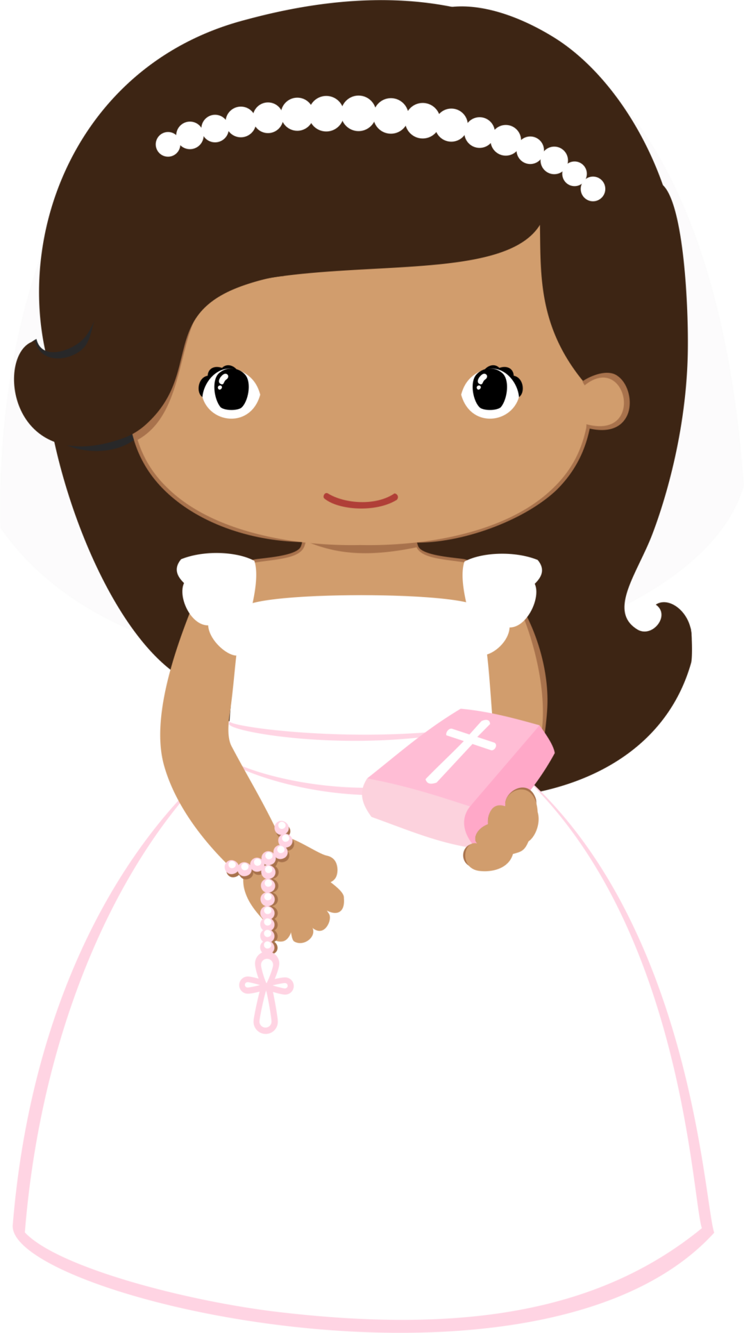 First Communion Girl Clipart (1072x1920)