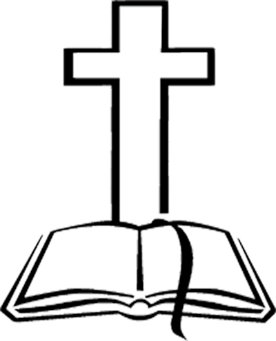 Cross And Bible Clip Art - Cross And Bible Clipart (400x493)