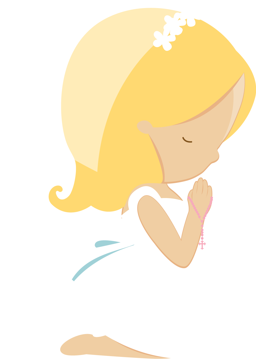 First Communion Minus - Holy Communion Girl Clipart (1079x1510)