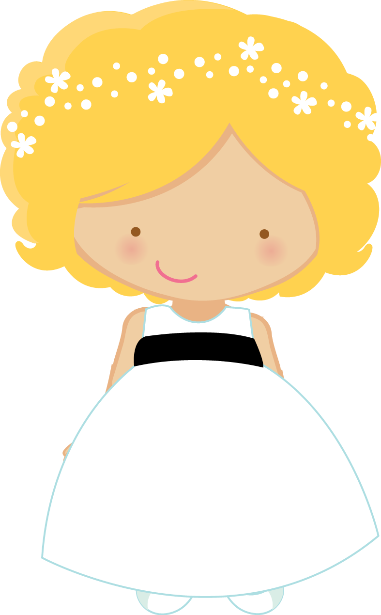Novia - Cartoon Image Flower Girl (787x1269)