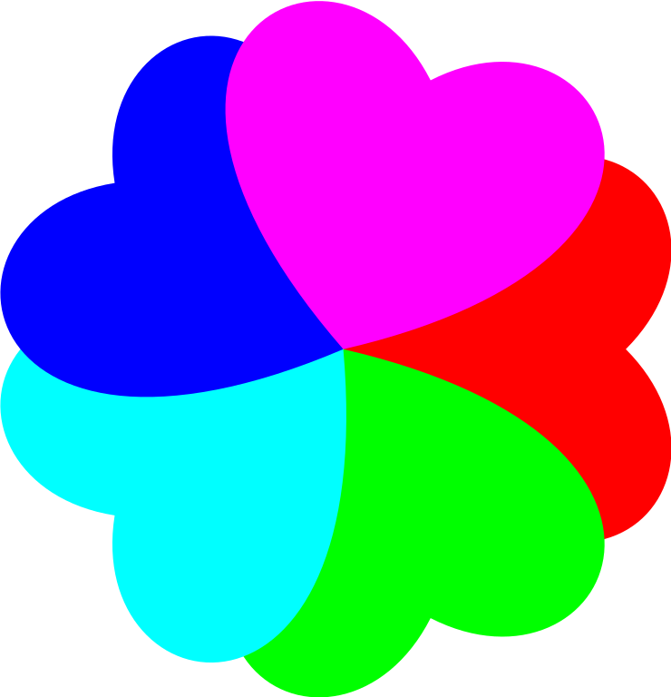 Bezier Svg Flower Heart - Bezier Svg Flower Heart (740x768)