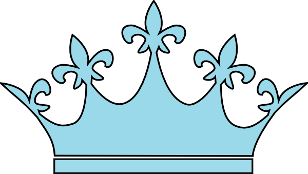Crown Clipart Baby Blue - Light Blue Crown Clipart (600x339)