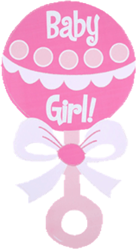 Baby Girl Rattle Clip Art - Girl Baby Shower Clip Art Free (600x512)
