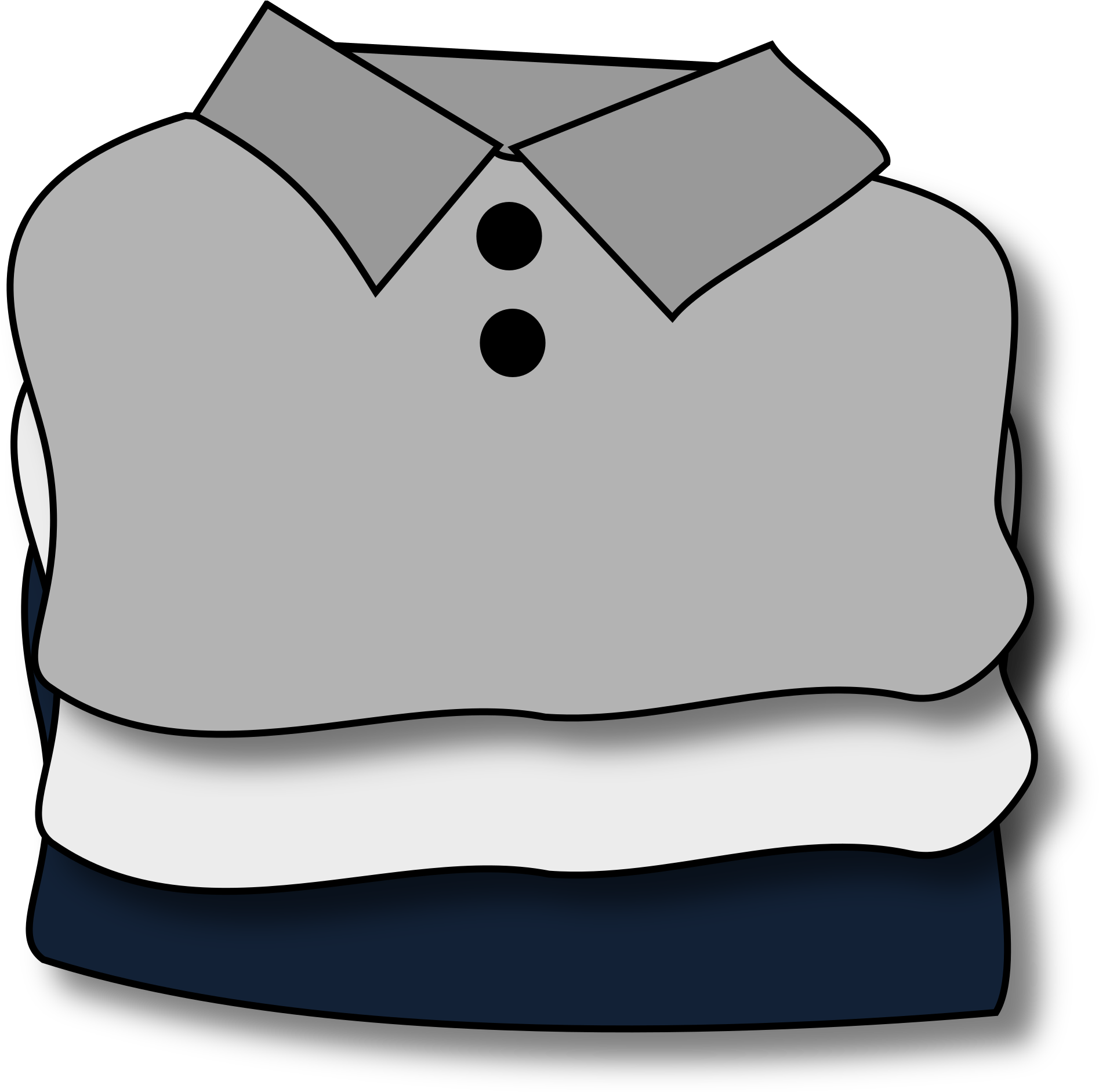 Other Popular Clip Arts - Folded Clothes Clipart (2400x3036)