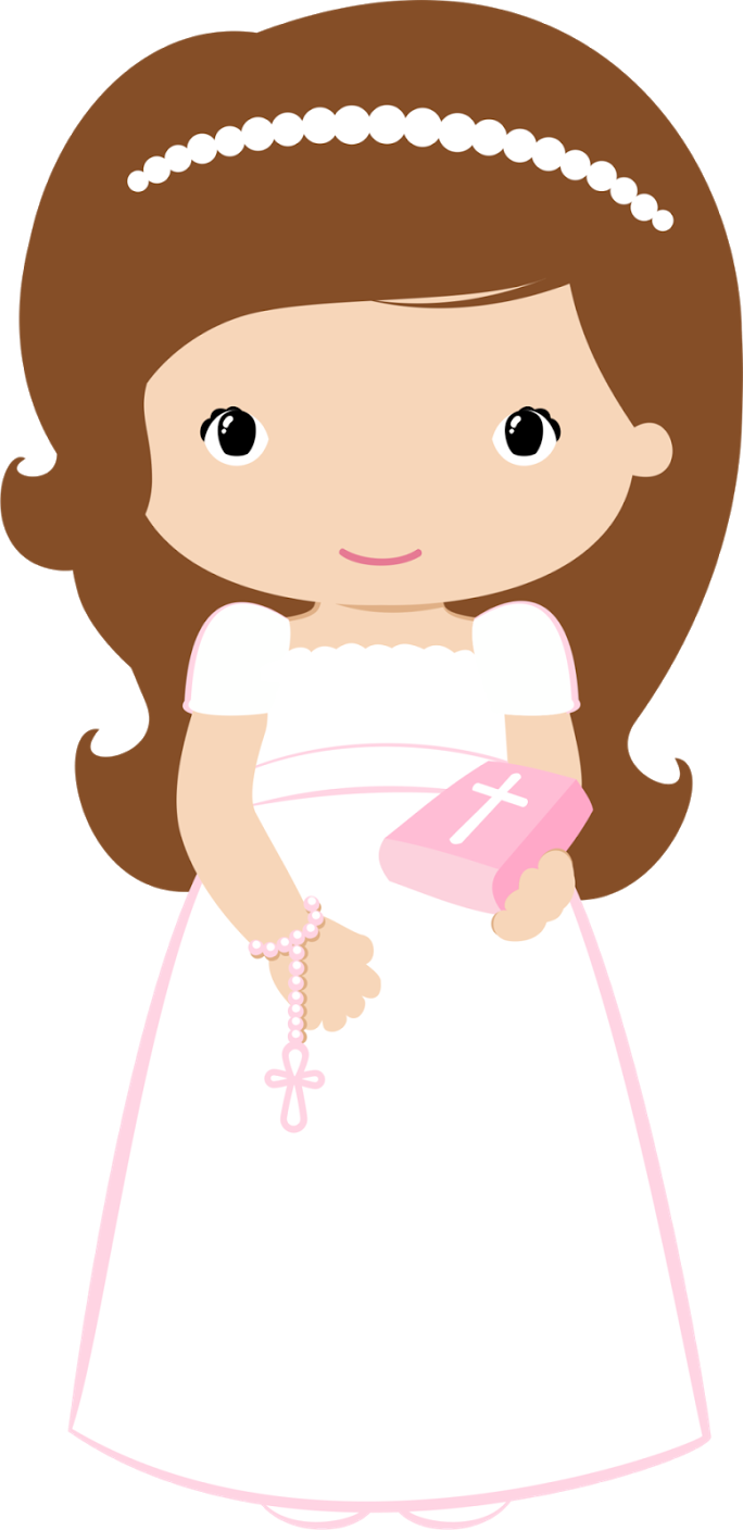 Communion, Clipart, Ideas Para Fiestas, Sacramento, - First Holy Communion Cartoon (684x1408)