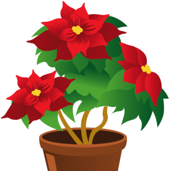 Christmas - Plant In A Pot Clipart (350x350)