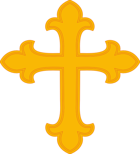 Gold Cross Clip Art At Clker - Communion Cross Clip Art (540x594)