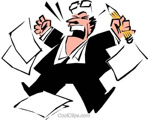 Cartoon Executives Royalty Free Vector Clip Art Illustration - Understanding Computers: In A Weekend [book] (480x390)