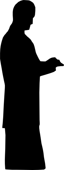 Business Man Standing Clip Art Free Vector - Outline Of Man Standing (222x591)