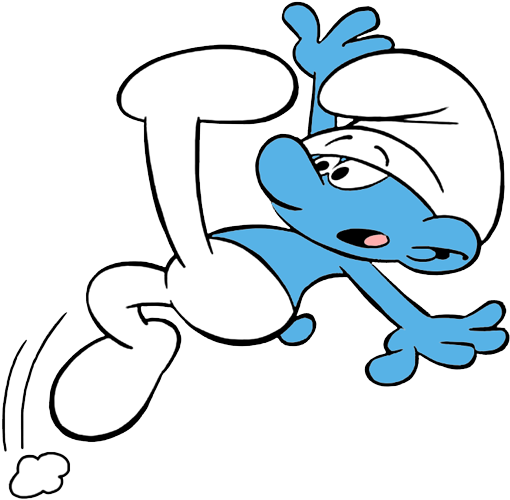 Clumsy-clipart - The Smurfs (518x504)