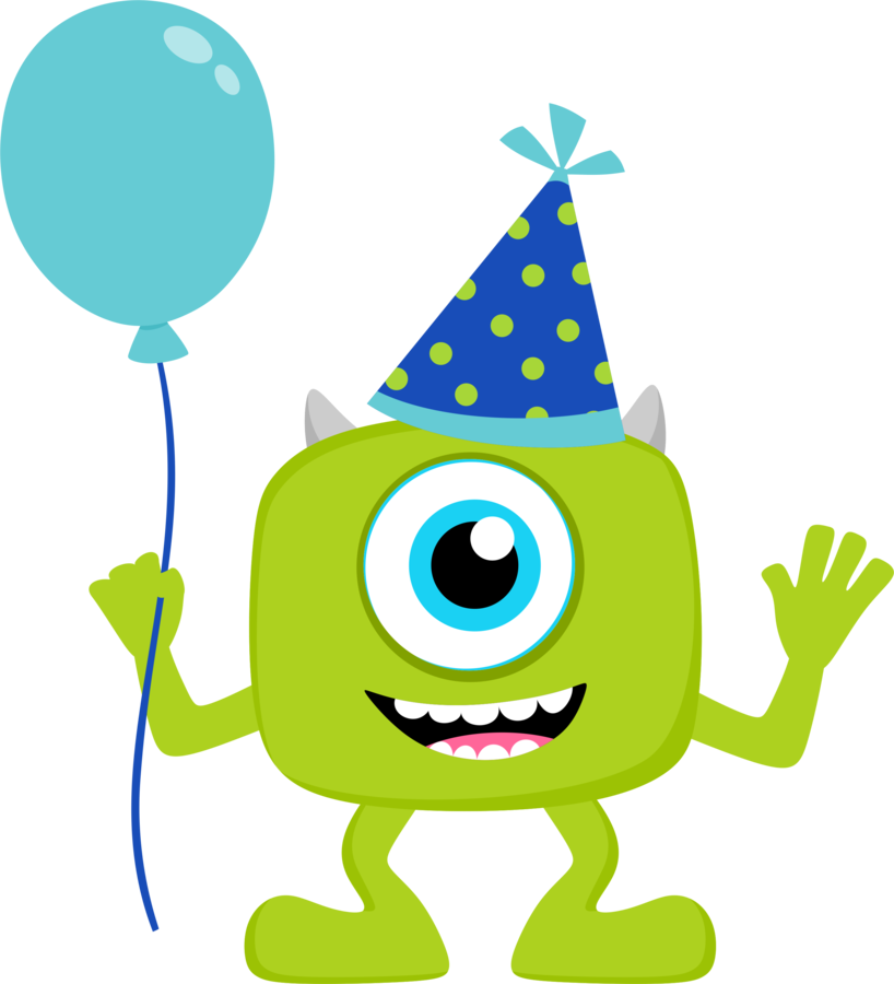 Baby Monsters Party Clipart - Monsters Inc Happy Birthday (818x900)