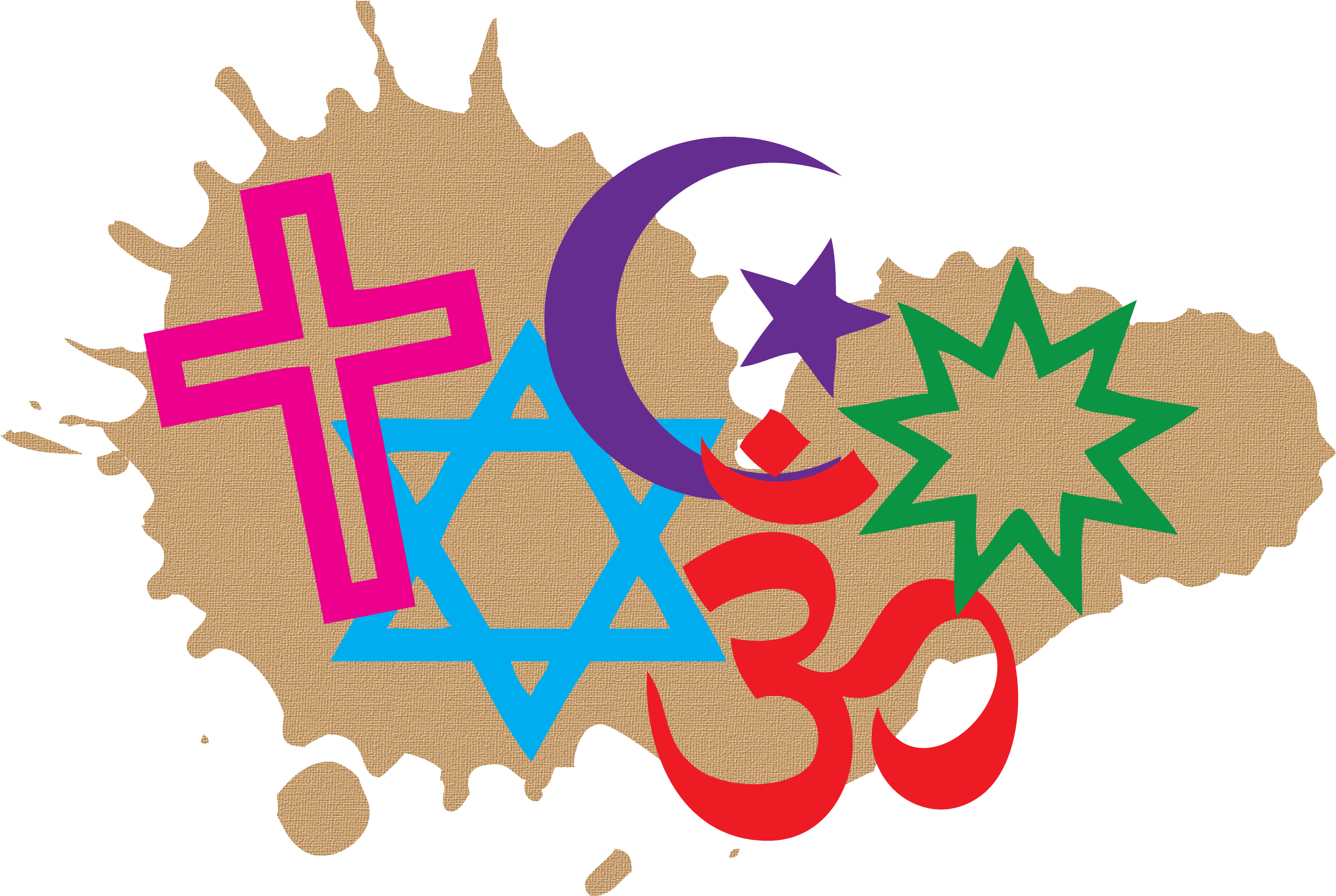 Church Clipart Religion - Religions Symbols Png (3944x2724)