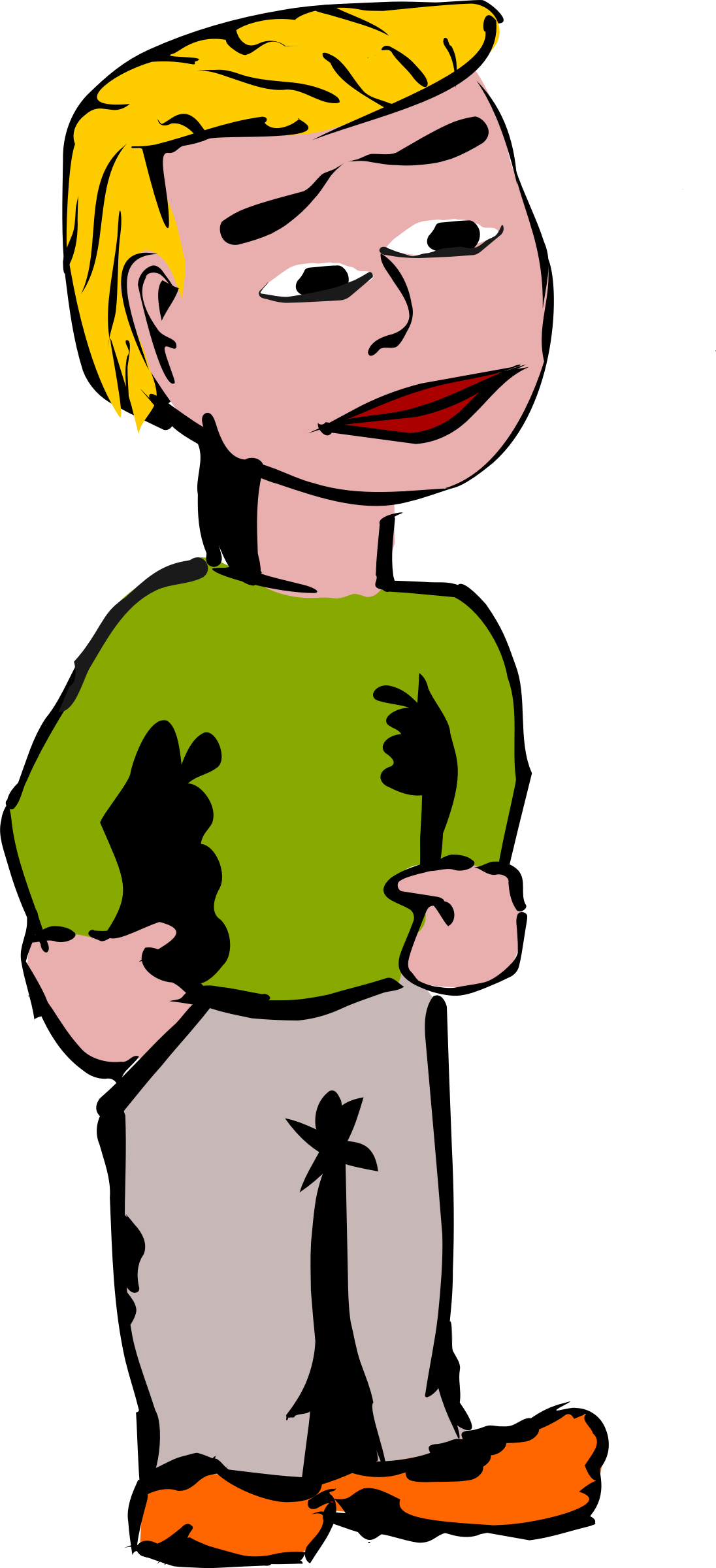 Clipart Blond Haired Man - Comicfigur Mann Blond (1096x2400)