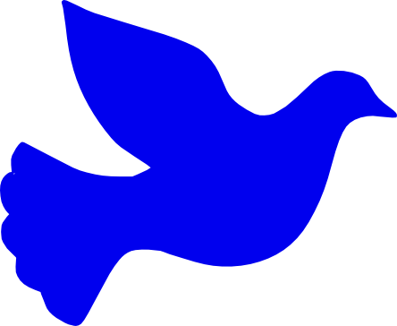 Peace Clipart Blue - Pink Dove Clip Art (444x364)
