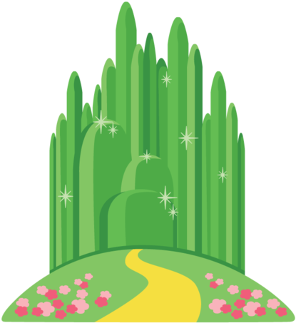 Emerald City And Yellow Brick Road Wheelchair Costume - Emerald City Wizard Of Oz (480x480)