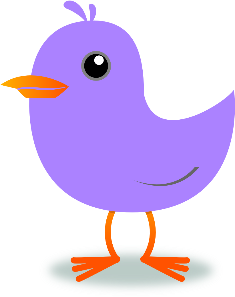 Bird Clipart Purple - 2 Little Dicky Birds Clipart (1111x1101)