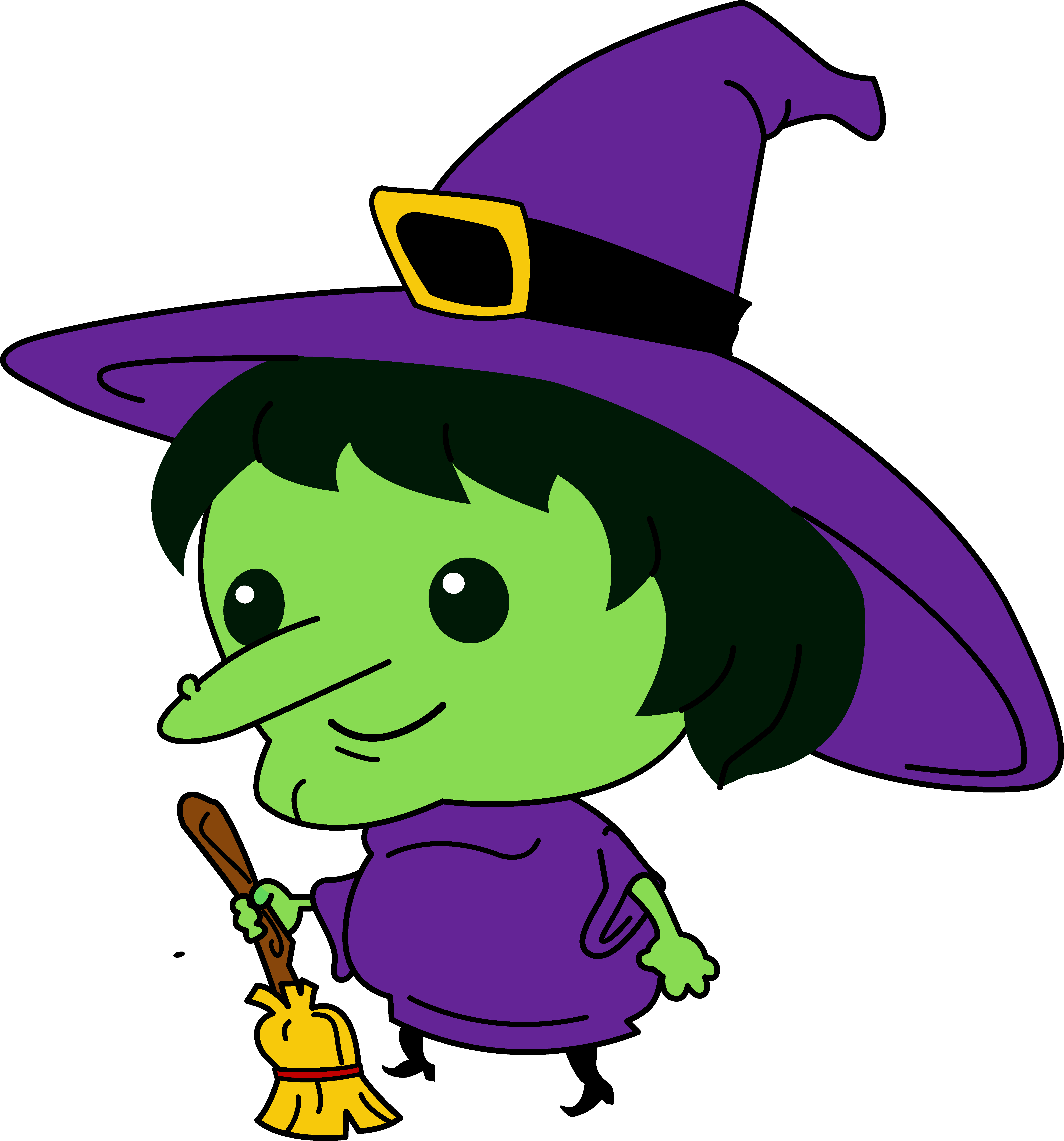 Witch Clip Art Free - Witch Clipart (6085x6528)