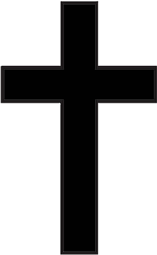 Communion - Black Cross Clipart (600x512)