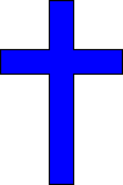 Blue - Cross - Clipart - Blue Cross Clipart (396x592)