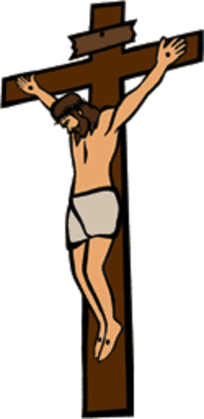 Cross And Follow Him Through - Jesus On Cross Clip Art (293x600)