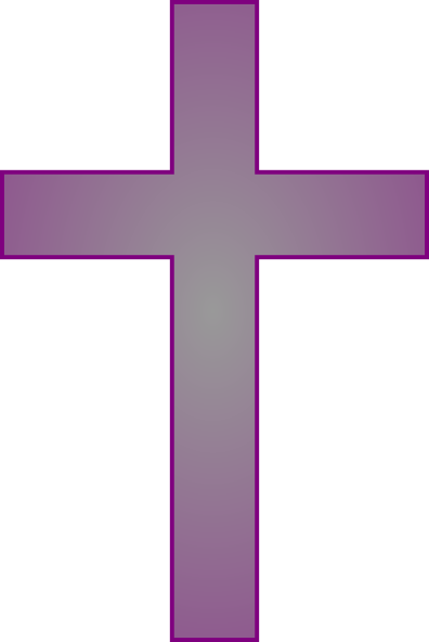Purple And Gray Cross Clip Art At Clkercom Vector Online - Purple Cross Clip Art (396x592)
