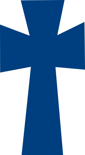 Dark Blue Clipart Cross - Navy Blue Cross Clipart (324x591)