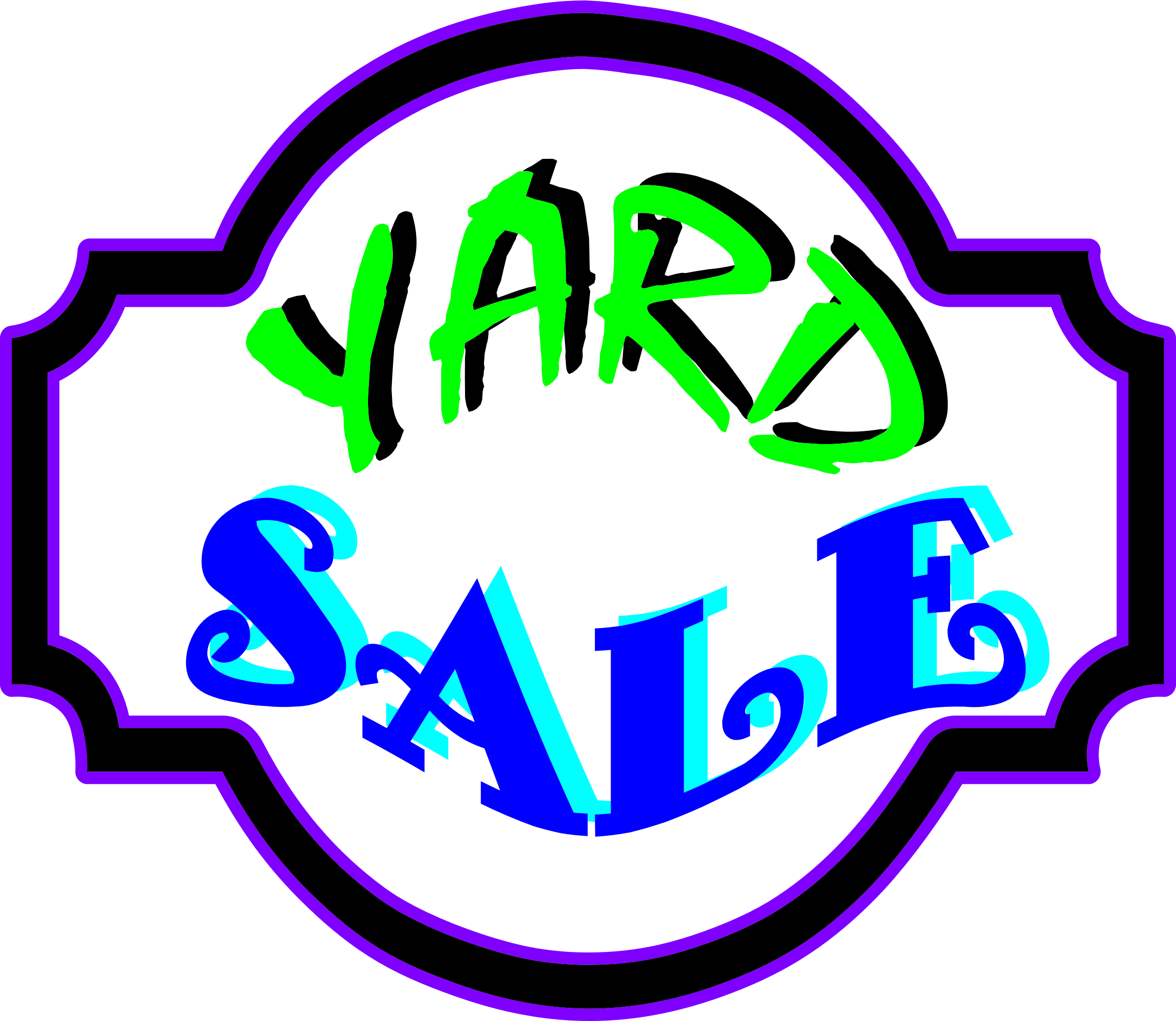 Clipart - Yard Sale - Yard Sale Sign Clip Art (2400x2083)