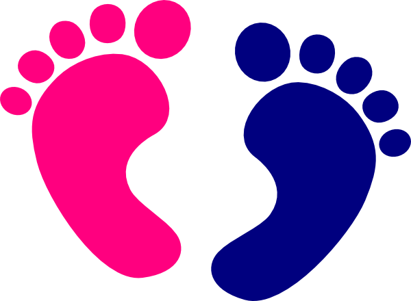 Baby Foot Clipart Ba Feet Clip Art At Clker Vector - Pink Baby Feet Clipart (600x440)