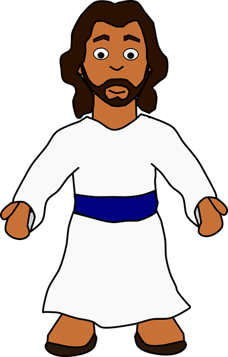 Jesus Man Figure Bible Beard Ancient - Jesus Clipart (460x720)