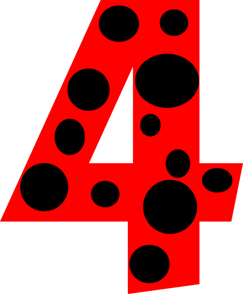 Polka Dot Number 4 (492x594)