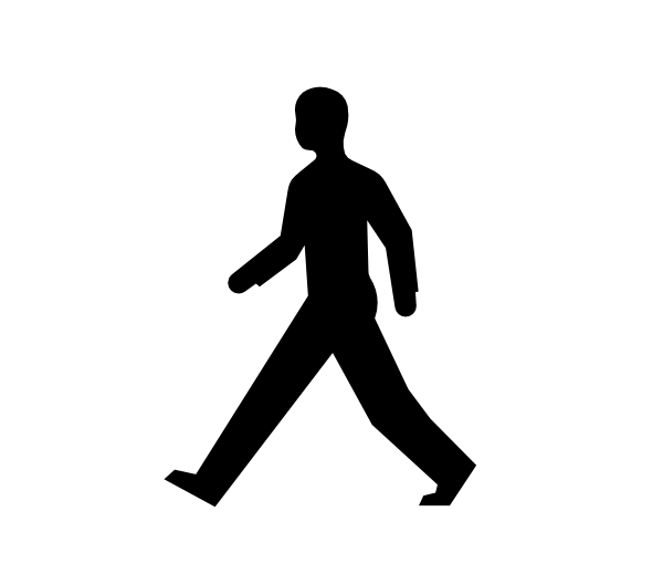 16 Cartoon People Walking Free Cliparts That You Can - Walking Man (600x519)