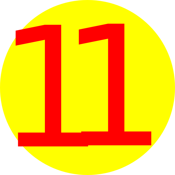 Number 11 Clipart Free - Eleven Clip Art (600x600)