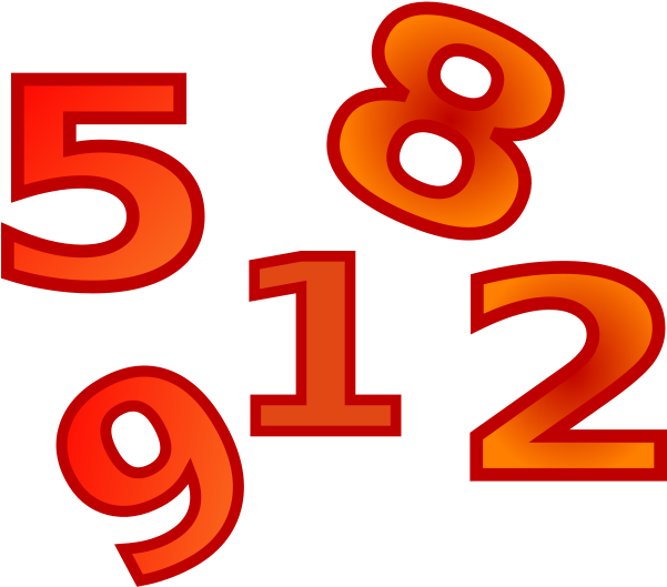 Numbers Clip Art At Clker - Numbers Clipart Png (600x560)
