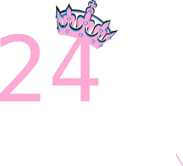 Number Drawing Clip Art - Number 24 In Pink (600x546)