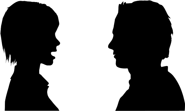 People Speaking Cliparts - Partner Talk Clipart (743x434)