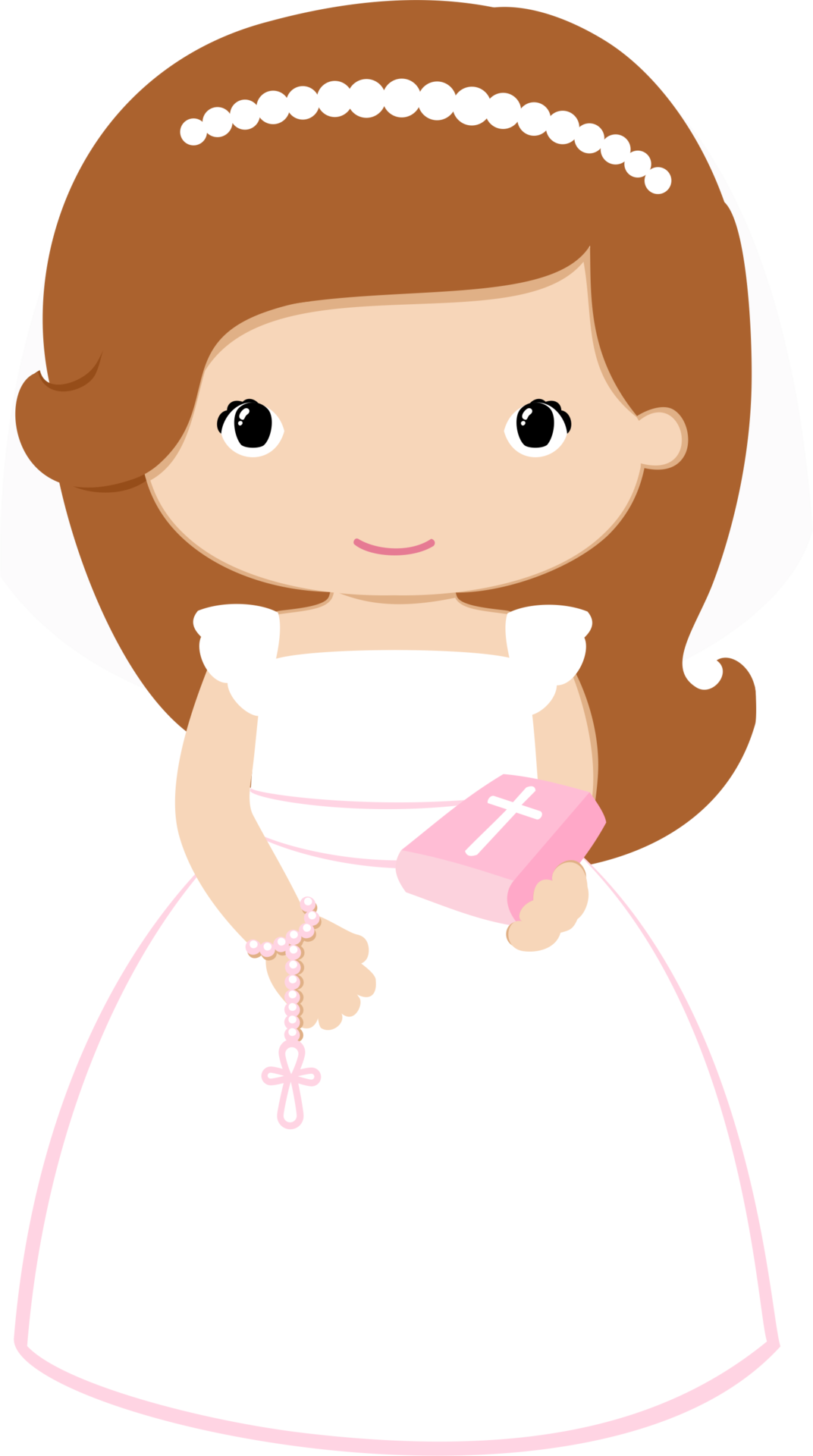 Pin By Monika K - First Communion Girl Clipart (1072x1920)