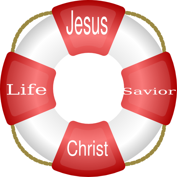 Jesus Christ Life Saver Clip Art At Clker - Boia Salva Vidas Vetor (600x600)