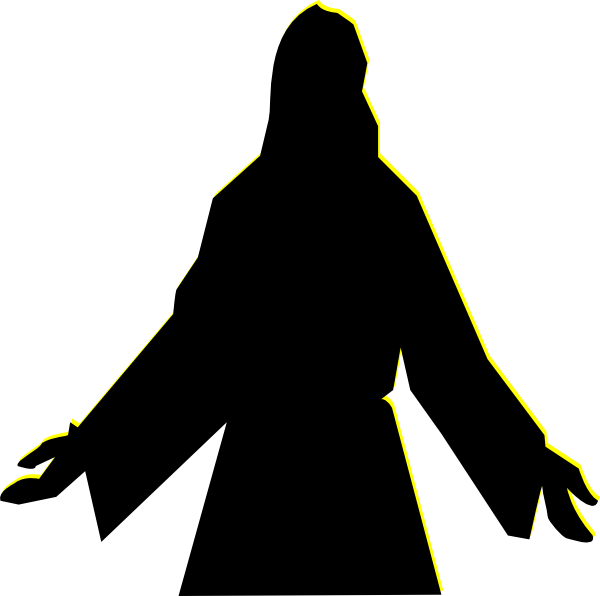 Jesus Silhouette Clipart (600x596)