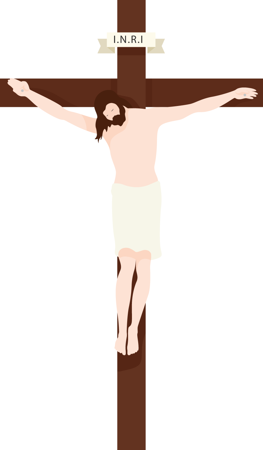 Jesus Chirist Clipart Png Image 01 1 - Jesus On Cross Png (883x1507)
