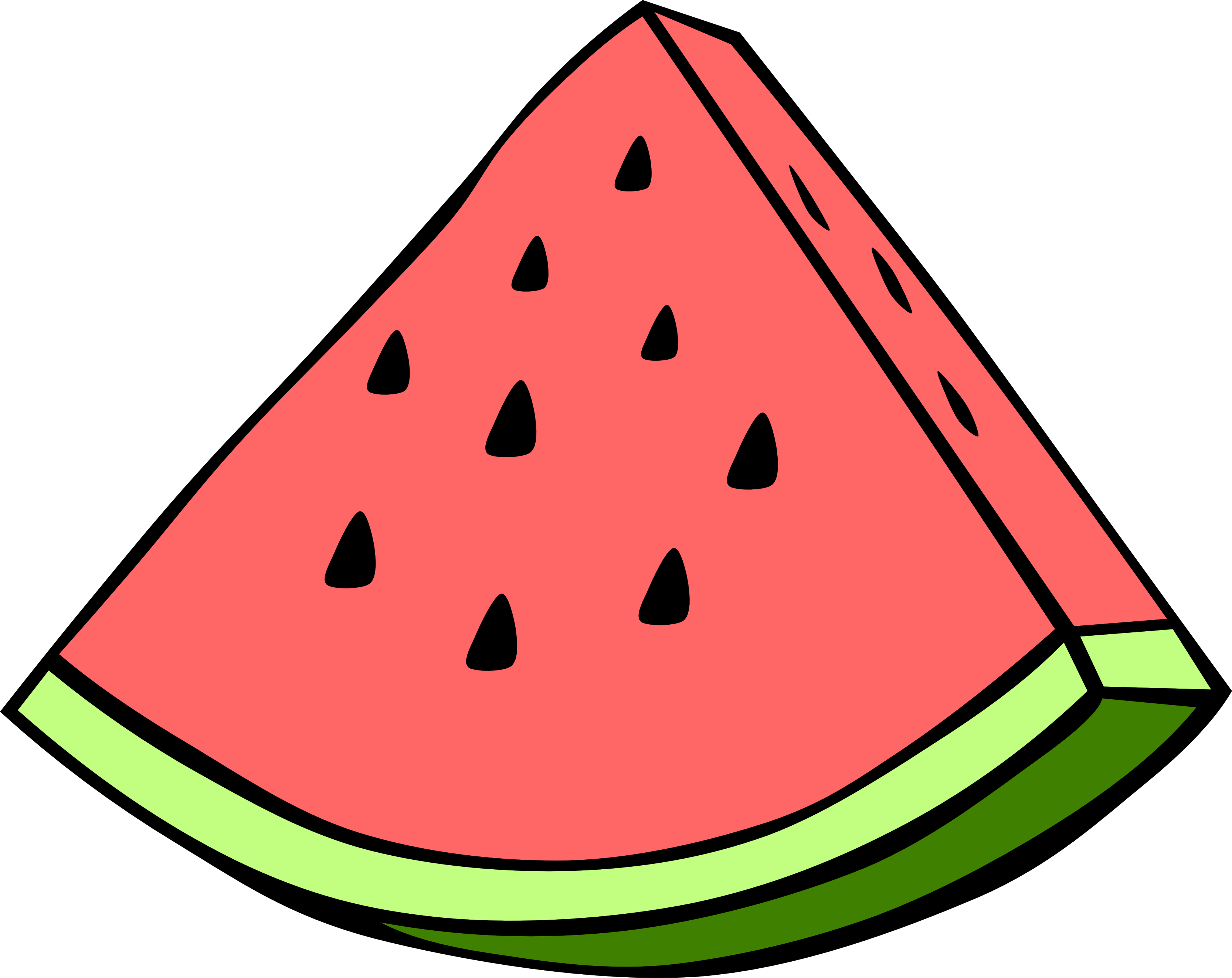 Simple Fruit Watermelon By Gerald G - Watermelon Png (3333x2646)