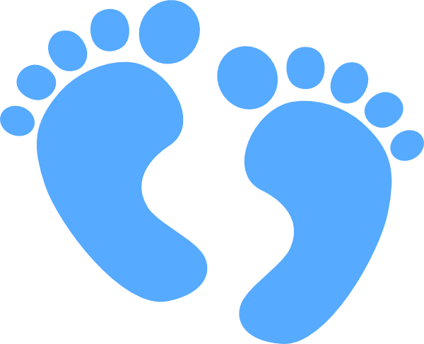 Baby Feet Blue Hi - Daddy To Be Baby Onesies (600x487)