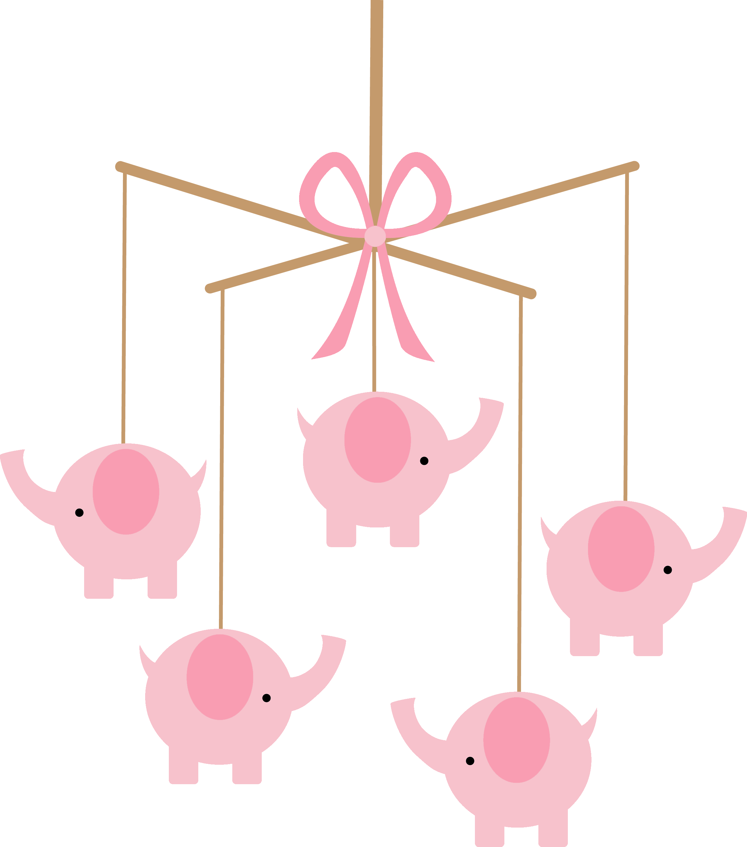 Photo By @daniellemoraesfalcao - Pink Elephant Baby Shower Invitations (2460x2791)