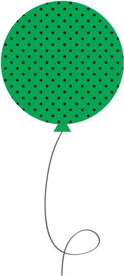 Birthday Balloons Clipart - Green Birthday Balloons Clipart (267x557)