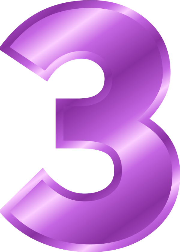 Free Birthday Images Free, Download Free Clip Art, - Number 3 Color Pink (600x843)