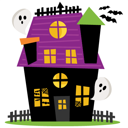 Haunted House Clipart - Zazzle Gespenstische Villa Und Schläger Halloweens (432x432)