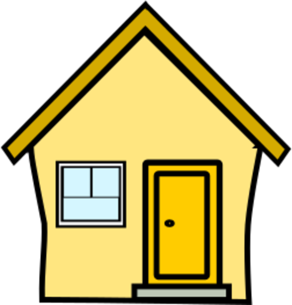 Gelbes Haus Yellow House - Yellow House Clipart (600x626)