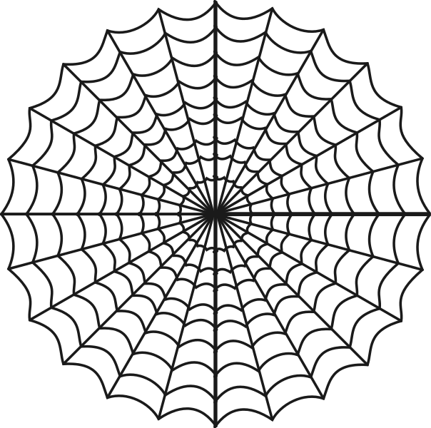 Spider Web Clipart Spiderman Web - Coloring Page Of Spider Web (604x600)